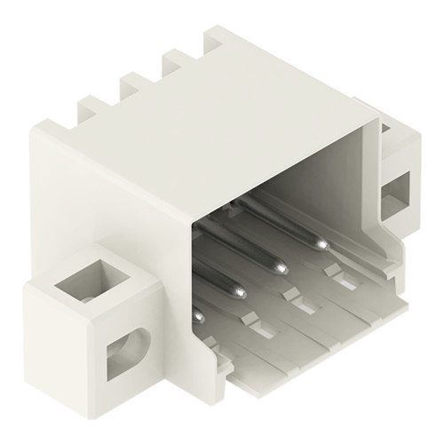 THT male header, 1.0 mm &Oslash; solder pin, angled, light gray