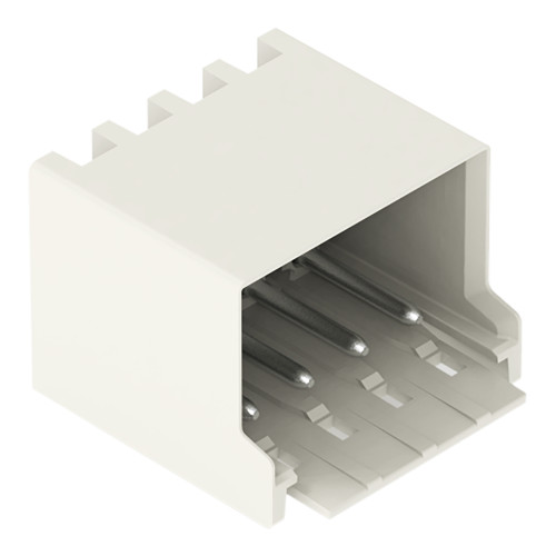 THR male header, 1.0 mm &Oslash; solder pin, angled, light gray