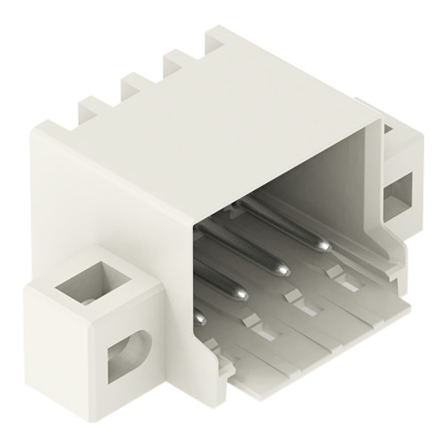 THR male header, 1.0 mm &Oslash; solder pin, angled, light gray