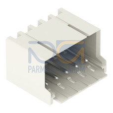 THR male header, 1.0 mm &Oslash; solder pin, angled, light gray