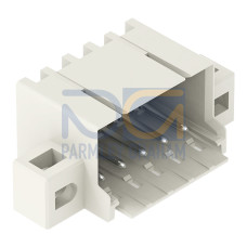 THR male header, 1.0 mm &Oslash; solder pin, angled, light gray