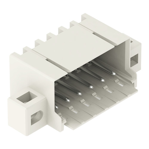 THT male header, 1.0 mm &Oslash; solder pin, angled, light gray