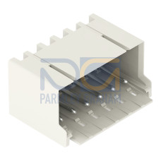 THR male header, 1.0 mm &Oslash; solder pin, angled, light gray