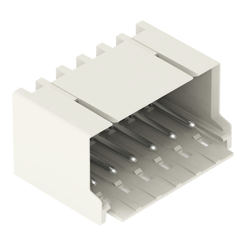 THR male header, 1.0 mm &Oslash; solder pin, angled, light gray
