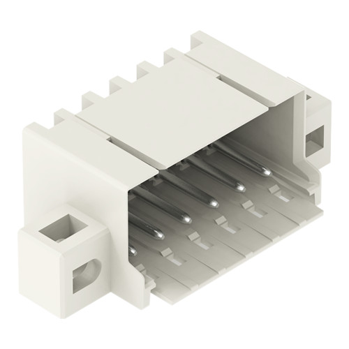 THR male header, 1.0 mm &Oslash; solder pin, angled, light gray