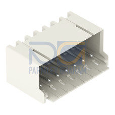 THR male header, 1.0 mm &Oslash; solder pin, angled, light gray
