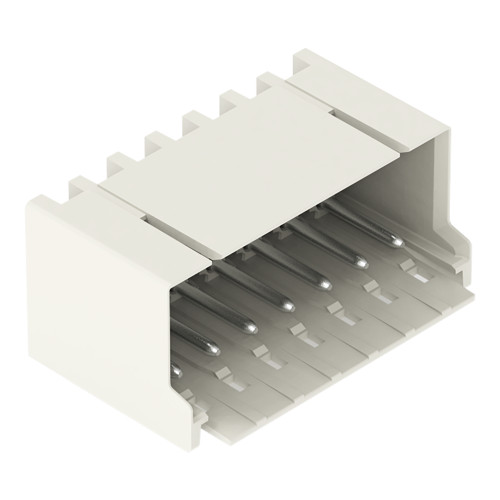 THR male header, 1.0 mm &Oslash; solder pin, angled, light gray