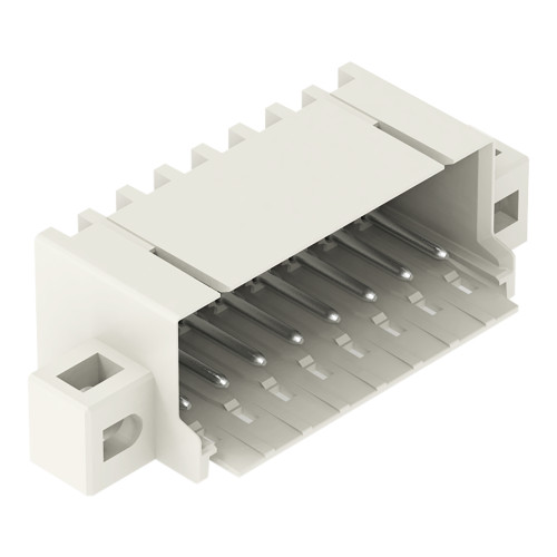 THT male header, 1.0 mm &Oslash; solder pin, angled, light gray