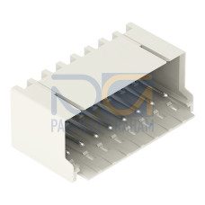 THR male header, 1.0 mm &Oslash; solder pin, angled, light gray