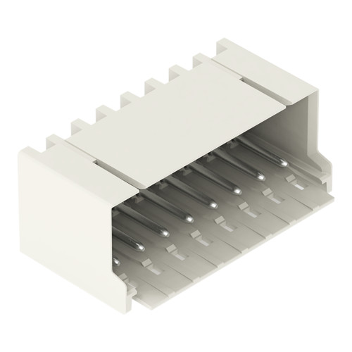 THR male header, 1.0 mm &Oslash; solder pin, angled, light gray