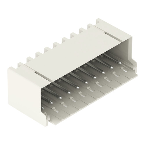 THR male header, 1.0 mm &Oslash; solder pin, angled, light gray