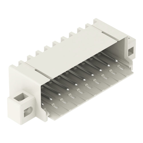 THR male header, 1.0 mm &Oslash; solder pin, angled, light gray