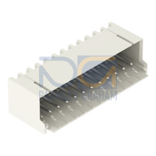 THR male header, 1.0 mm &Oslash; solder pin, angled, light gray