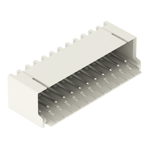 THR male header, 1.0 mm &Oslash; solder pin, angled, light gray