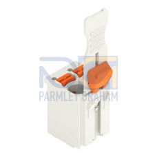 1-conductor female connector, push-button, Push-in CAGE CLAMP&reg;, light gray