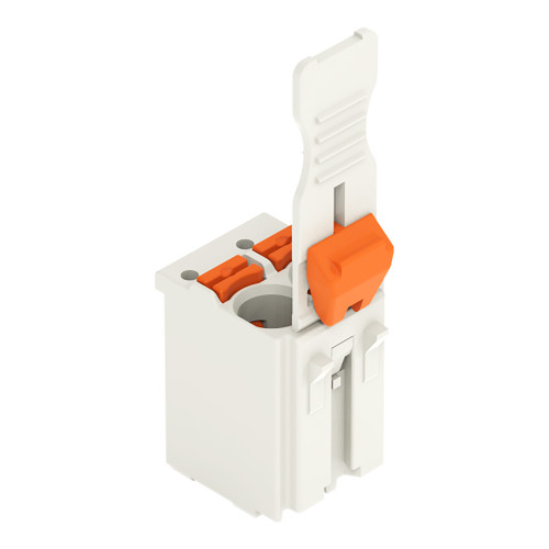 1-conductor female connector, push-button, Push-in CAGE CLAMP&reg;, light gray