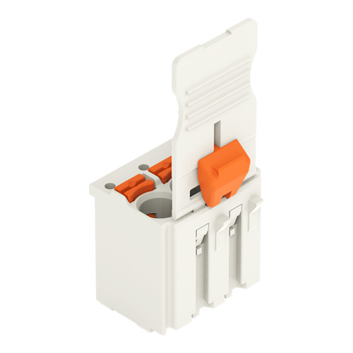 1-conductor female connector, push-button, Push-in CAGE CLAMP&reg;, light gray