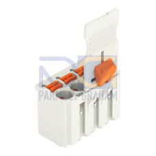 1-conductor female connector, push-button, Push-in CAGE CLAMP&reg;, light gray