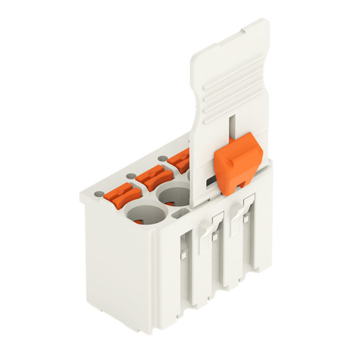 1-conductor female connector, push-button, Push-in CAGE CLAMP&reg;, light gray