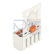 1-conductor female connector, push-button, Push-in CAGE CLAMP&reg;, light gray