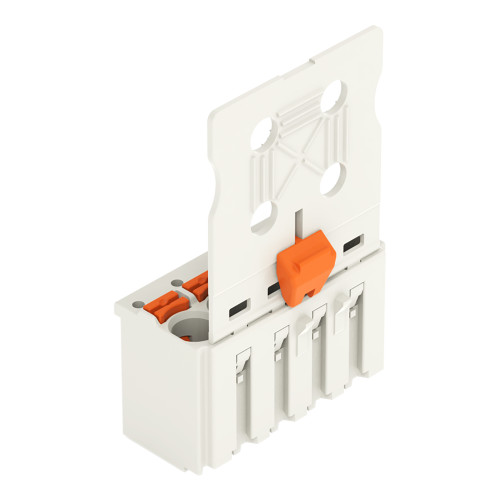 1-conductor female connector, push-button, Push-in CAGE CLAMP&reg;, light gray