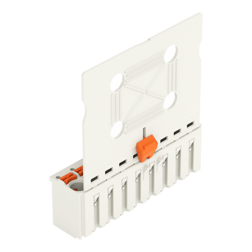 1-conductor female connector, push-button, Push-in CAGE CLAMP&reg;, light gray