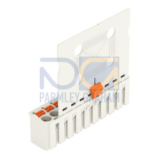 1-conductor female connector, push-button, Push-in CAGE CLAMP&reg;, light gray