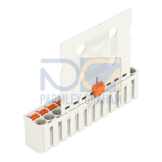 1-conductor female connector, push-button, Push-in CAGE CLAMP&reg;, light gray