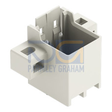 THT male header, 1.4 mm &Oslash; solder pin, straight, light gray