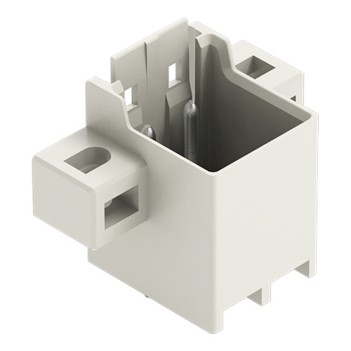 THT male header, 1.4 mm &Oslash; solder pin, straight, light gray