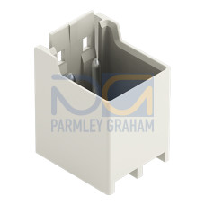 THT male header, 1.4 mm &Oslash; solder pin, straight, light gray