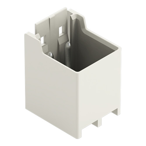 THT male header, 1.4 mm &Oslash; solder pin, straight, light gray