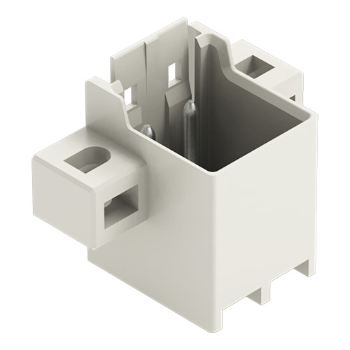 THR male header, 1.4 mm &Oslash; solder pin, straight, light gray