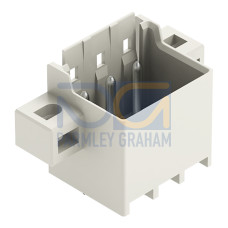 THT male header, 1.4 mm &Oslash; solder pin, straight, light gray