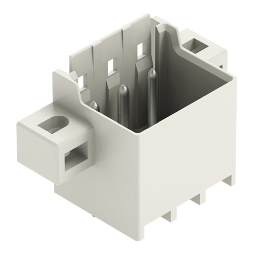 THT male header, 1.4 mm &Oslash; solder pin, straight, light gray