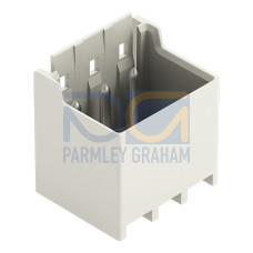 THR male header, 1.4 mm &Oslash; solder pin, straight, light gray