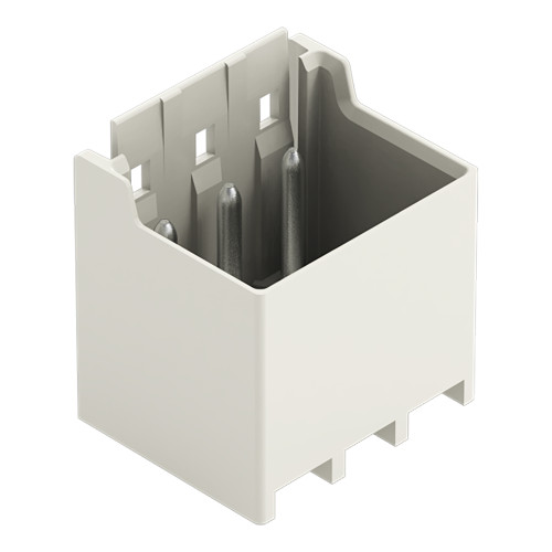 THR male header, 1.4 mm &Oslash; solder pin, straight, light gray