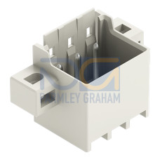 THR male header, 1.4 mm &Oslash; solder pin, straight, light gray