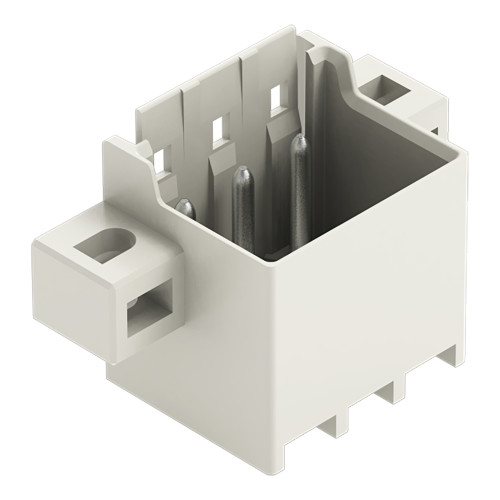 THR male header, 1.4 mm &Oslash; solder pin, straight, light gray