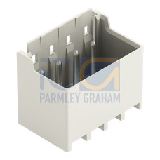 THR male header, 1.4 mm &Oslash; solder pin, straight, light gray