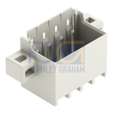 THR male header, 1.4 mm &Oslash; solder pin, straight, light gray