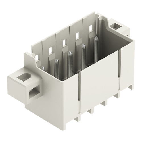 THT male header, 1.4 mm &Oslash; solder pin, straight, light gray