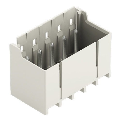 THR male header, 1.4 mm &Oslash; solder pin, straight, light gray