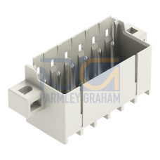 THT male header, 1.4 mm &Oslash; solder pin, straight, light gray