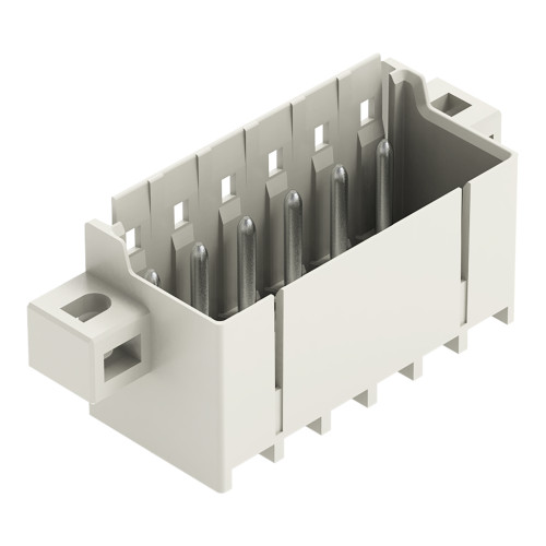 THT male header, 1.4 mm &Oslash; solder pin, straight, light gray