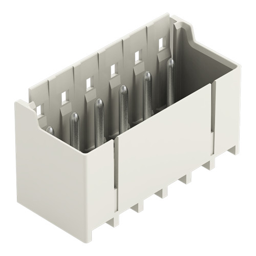 THR male header, 1.4 mm &Oslash; solder pin, straight, light gray