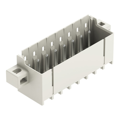 THT male header, 1.4 mm &Oslash; solder pin, straight, light gray