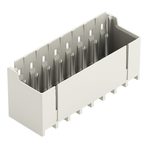 THR male header, 1.4 mm &Oslash; solder pin, straight, light gray