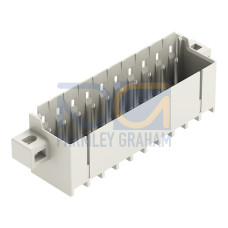 THT male header, 1.4 mm &Oslash; solder pin, straight, light gray