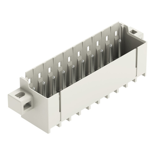 THT male header, 1.4 mm &Oslash; solder pin, straight, light gray